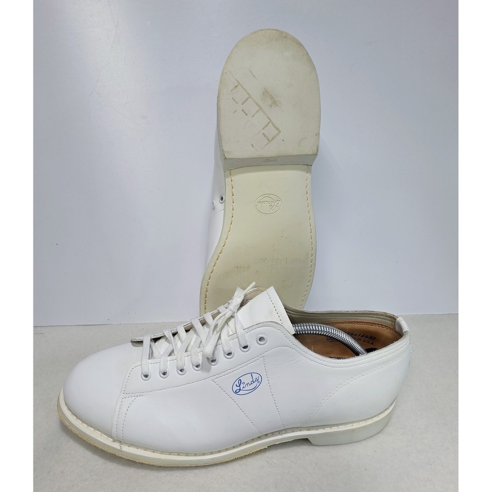 Linds Bowling Shoes Men's Size 11.5 Leather LIMITED USE USA Made Right Handed
